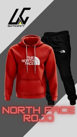 Conjunto North Face Rojo